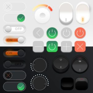 Switch Icons for app design. Icons free for smart homes