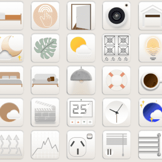 Smart home icons free. White icons for smart home apps