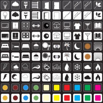 Smart Home Icons with room icons