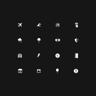 Simple icon set symbols for smart home