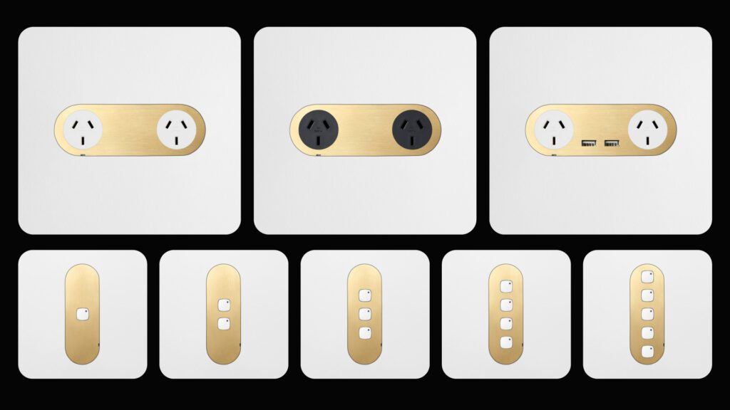 ZETR Natural Brass Switches for Smart Home